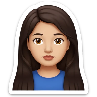 My hair and eyes are dark brown, I'm a little chubby, my eyes aren't round, nor is my face, my eyes are a little narrow, my jaw and chin are nicely defined, my hair can be said to be long, my lips are nicely proportioned, but not too big, they're medium sized sticker