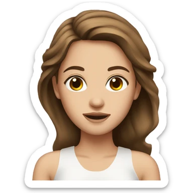 Pretty Girl With Brown Hair and a Mercedes  sticker