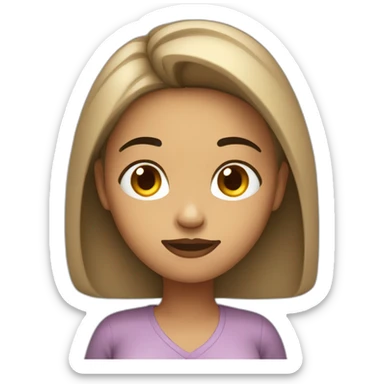 Woman Shrugging Medium Skin Tone with black hair sticker