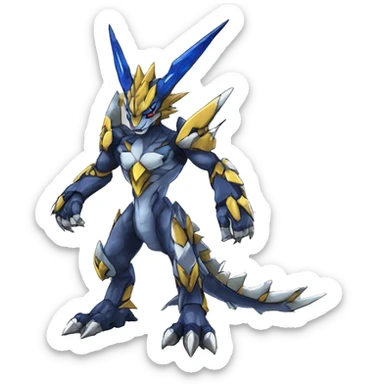  Cool Edgy Digimon-Fakemon-WereGarurumon-WarGreymon with edgy markings full body sticker