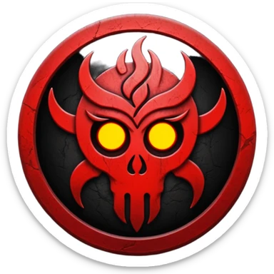 the Brand of Sacrifice symbol from Berserk, with a dark aura sticker