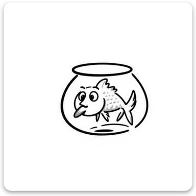 goldfish making a derpy face with tongue sticking out sticker