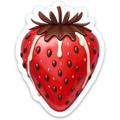 chocolate covered strawberry sticker