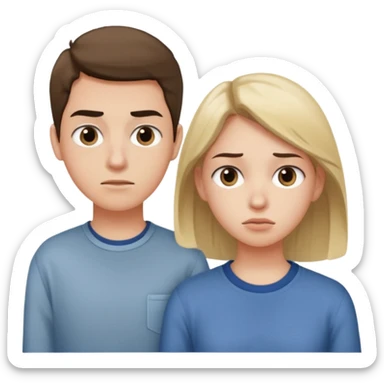Indifference - lack of interest, concern, or sympathy - teenager rolling eyes with parent in the disance behind them sticker