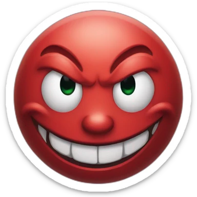 Huge devious devilish grin  sticker