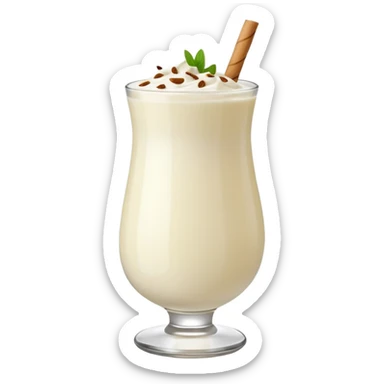 Lassi white coloured with punjabi touch on a glass without any extras sticker