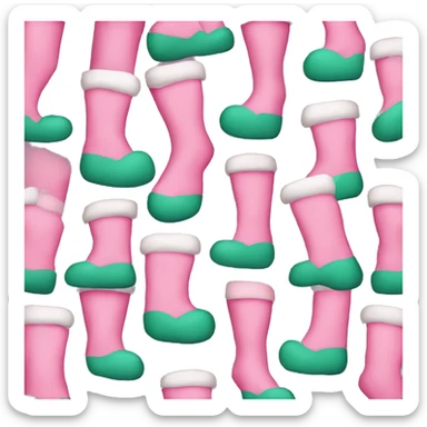 Pink Christmas stocking  sticker