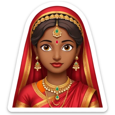 South indian bride getup. sticker
