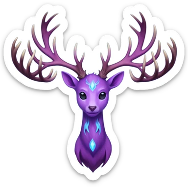 Pokemon legendary cian and purple  xerneas sticker
