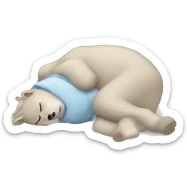 Nap time after eating a big meal sticker