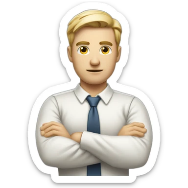 white-skin-man-hr-manager-crossed-arms-angry-profile-in-profile-image sticker