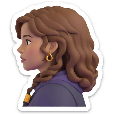 Hermione Granger from Harry Potter side view profile sticker