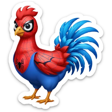 Spiderman but hes a chicken sticker