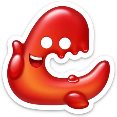 generate an emoji-style image of a gusher gummy sticker
