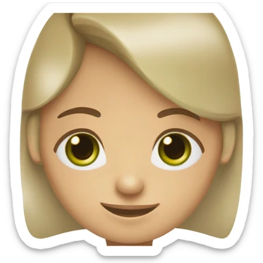 un chico rubio y ojos verdes, y una chica con pelo marrón y ojos verdes, ambos de piel clara    sticker