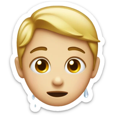 Little Tears emoji wirh heart beside it sticker