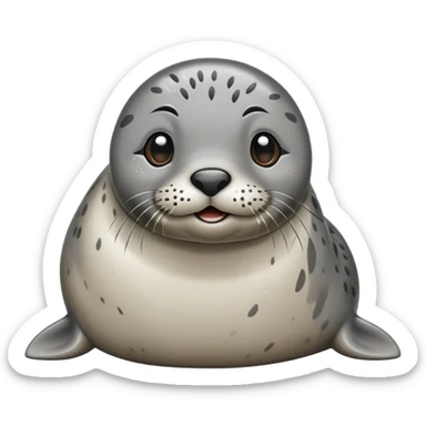 happy harbour seal sticker