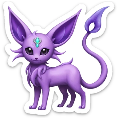 Lunala-Misdreavus-Espeon-Fakémon-hybrid-creature (full body)  sticker
