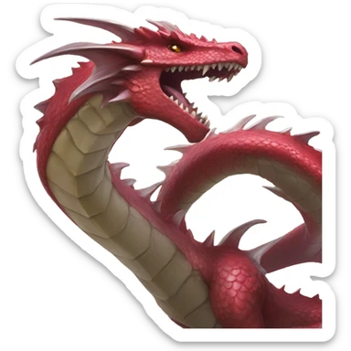 mtg cards a sliver fighting vs a dragon sticker