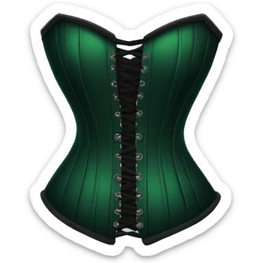 Dark green corset sticker