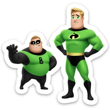 green mr incredible emoji but fat sticker