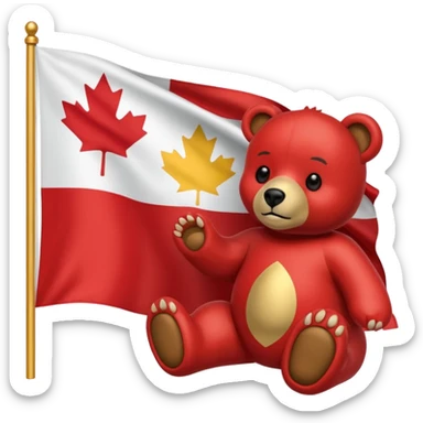 california and canadian flag merged bring more aspects of califonia sticker