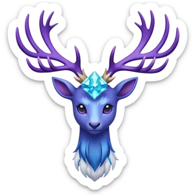 Pokemon legendary cian and purple crystal xerneas sticker