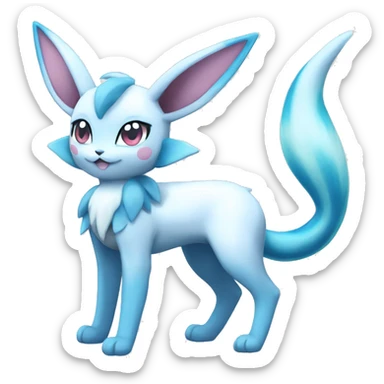 Sylveon-Glaceon-Vaporeon full body sticker
