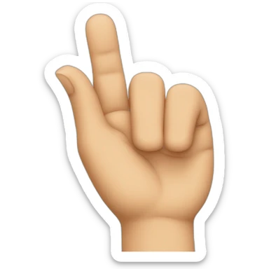 The two hands side by side with just the middle and index fingers raised. sticker