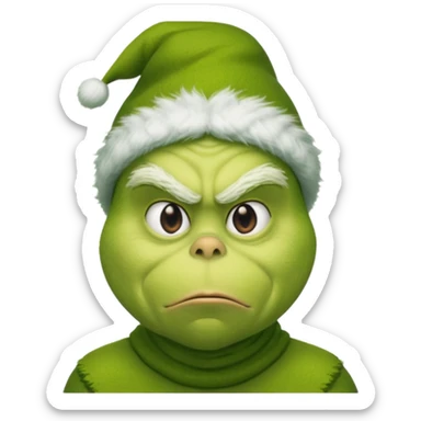 The grinch with a balaclava on sticker