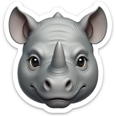 cinematic-noble-rhinoceros-portrait-emoji,-poised,-with-a-massive,-powerful-build-and-a-thick,-hide-of-slate-gray,-deep-set-soulful-piercing-eyes,-simplified-yet-sharp-and-sophisticated-features,-highly-detailed, with large black eyes sticker