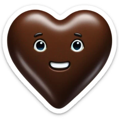 Poop emoji chocolate heart sticker