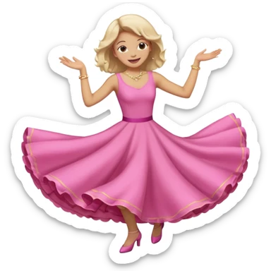 Bailarina rosada pero no de valet sino de bailes sticker