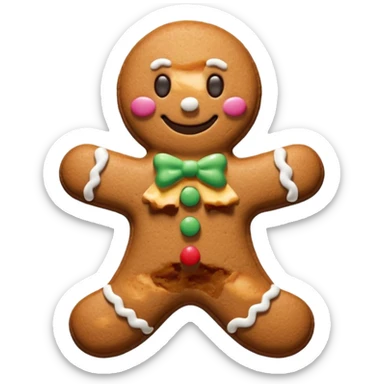 gingerbread man cookie sticker