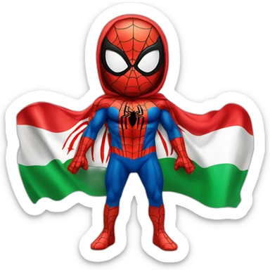spiderman with iran flag as his cloths sticker