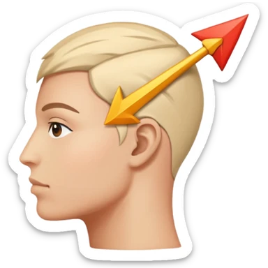 Human Head With Mindset Arrow Symbol sticker