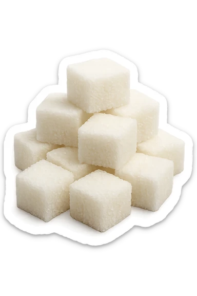 monagna di zollette di zucchero, iperrealistico 4k sticker