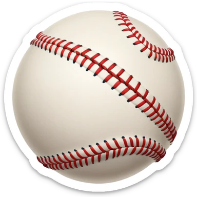 Cinematic Realistic image of a classic baseball, rendered with detailed stitching and textured leather, set against a nostalgic ballpark backdrop with soft, golden lighting that evokes Americana sticker