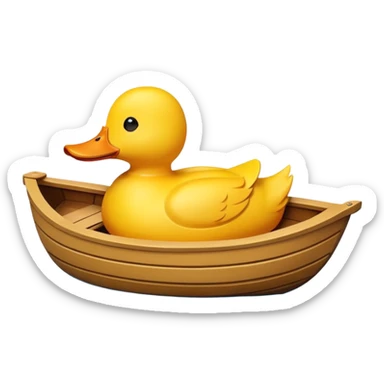 Duck shaped boat sticker
