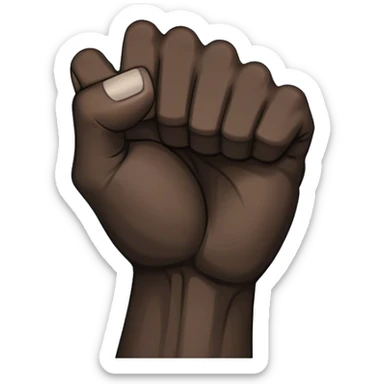 Black power fist sticker
