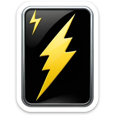 generic trading card, with a lightning bolt symbol, no text sticker