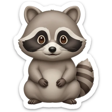 Calm, friendly raccoon mascot for an educational app.
Soft rounded shapes, gentle face, no sharp edges.
Minimal details, clean outline, neutral cool colors.
Relaxed, supportive expression.
Simple, slightly chubby body, easy to animate.
ASD-friendly, calm guide vibe n cute. sticker