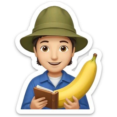 Make accountant loves fishing bananas movies and comics and is Italian sticker