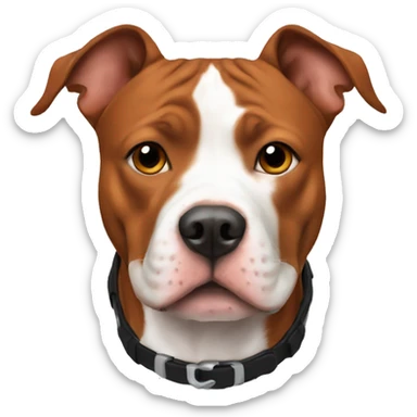 Red American Staffordshire Terrier sticker
