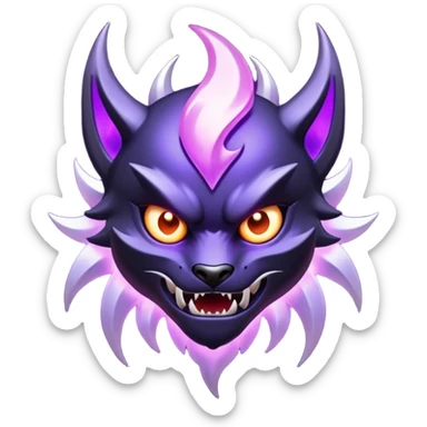 Shadow Fang — black steel + violet aura sticker