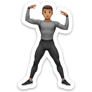 male dance choreographer with full tights  sticker