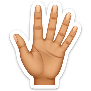 Mano con 3 dedos levantados sticker