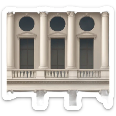 neoclassical government facade sticker