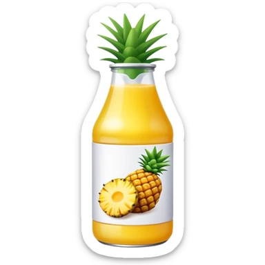 Pineapple juice bottle sticker