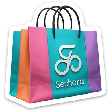 sephora and lululemon shopping bags sticker